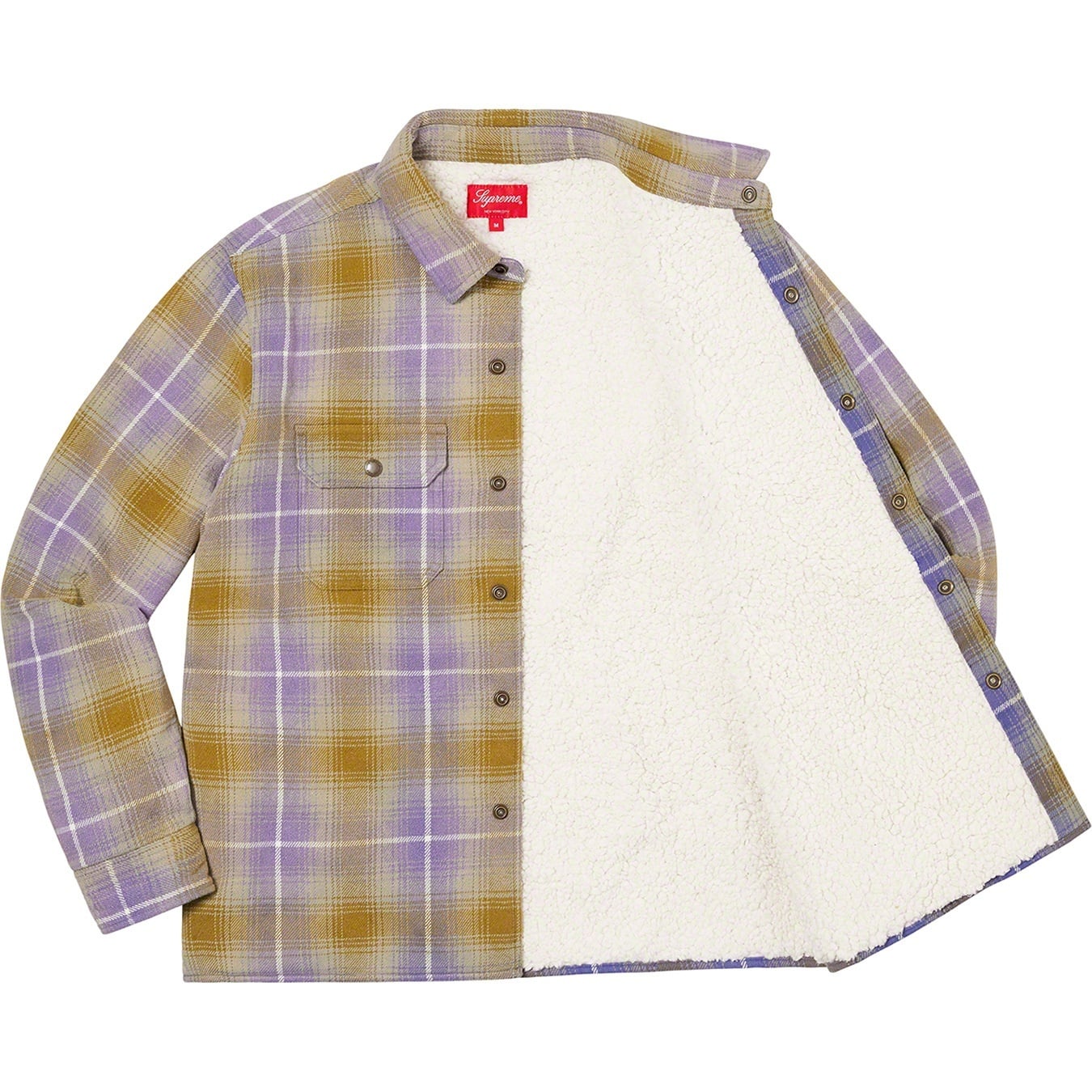 Shearling Lined Flannel Shirt view 13